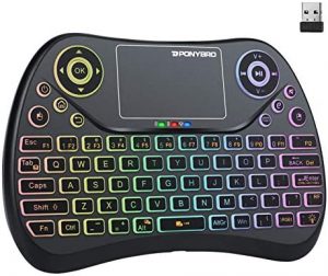 PONYBRO Backlit Mini Wireless Keyboard