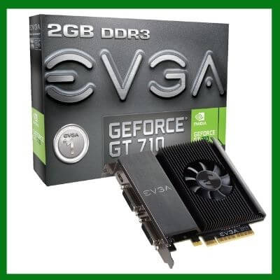 EVGA GT 710 Single Slot, Dual DVI 02G-P3-2717-KR 